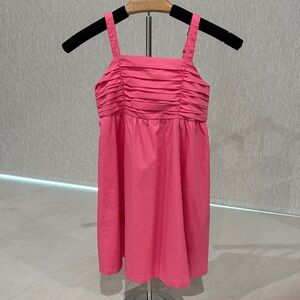 Abercrombie Kids Girls Pink Poplin Adjustable Straps Sleeveless Party Dress 7/8
